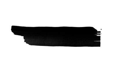 Wall Mural - single paint ink scratch isolated on white background. grungy blank line stroke. modern paint brush 