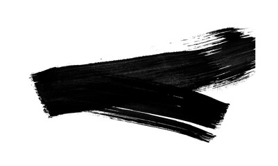 Wall Mural - single paint ink scratch isolated on white background. grungy blank line stroke. modern paint brush 