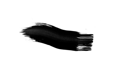 Wall Mural - single paint ink scratch isolated on white background. grungy blank line stroke. modern paint brush 