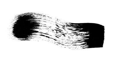 Wall Mural - single paint ink scratch isolated on white background. grungy blank line stroke. modern paint brush 