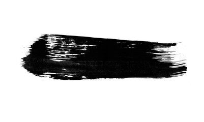 Wall Mural - single paint ink scratch isolated on white background. grungy blank line stroke. modern paint brush 