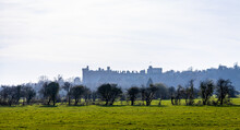 The View Of Arundel Castle, A Restored And Remodelled Medieval Castle In Arundel, West Sussex, England