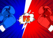 Versus VS, Fight Comic Background, speech bubbles.