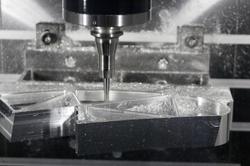 manufacturing process with a CNC milling machine