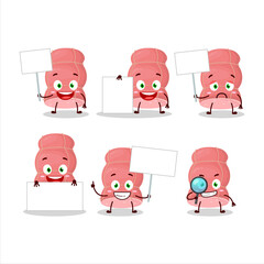 Poster - Boiled sausage cartoon character bring information board