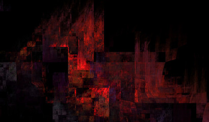 Wall Mural - Glitched flames