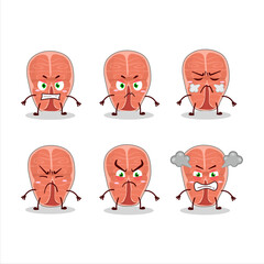 Canvas Print - Tuna cartoon character with various angry expressions