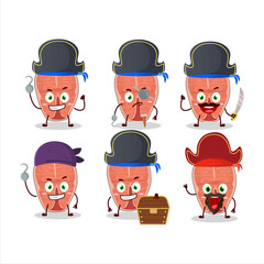 Sticker - Cartoon character of tuna with various pirates emoticons