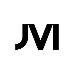 Wall Mural - JVI letter or JM letter logo design vector