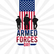 vector graphic of armed forced day good for armed forced day celebration. flat design. flyer design.flat illustration.