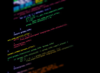 Programming code abstract technology background of software developer and  Computer script 3d illustration