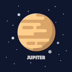 Wall Mural - jupiter on space background