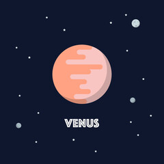 Wall Mural - venus on space background.