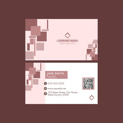 Sticker - Modern Editable Business Card With Double-Sides For Company Corporate.