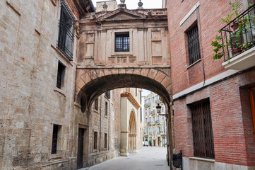 Wall Mural - Bridge of sighs in Valencia old town, Spain