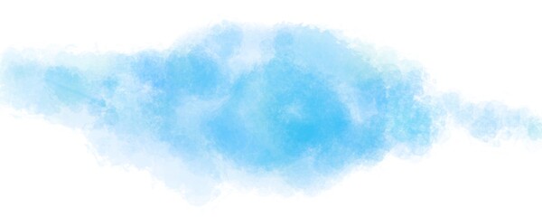 blue and white background of digital watercolor clouds on bright blue background, abstract painted w