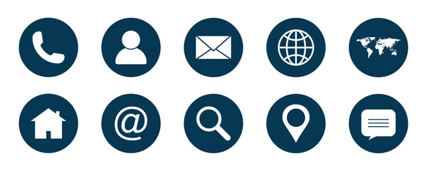Web icon set. Website icon vector isolated on white background. Communication icon symbol