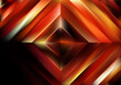 Black Red and Orange Concentric Rhombus Geometric Background