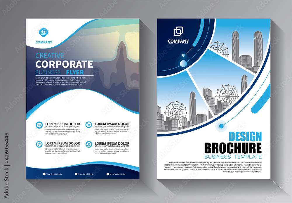 Vetor Business abstract vector template. Brochure design, cover modern ...