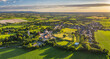 © robertharding - Aerial vista of the rural village of Morchard Bishop in summer, Devon, England, United Kingdom