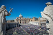 © robertharding - A general view of St. Peter's Square and St. Peter's Basilica during a Mass marking the Jubilee for Catechists, UNESCO World Heritage Site, Vatican, Rome, Lazio, Italy