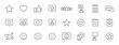 © iiierlok_xolms - Set of 24 Feedback and Review icons in line style. Star Rating, Emotion symbols. Vector illustration.