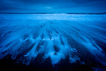 Receding Tide At Dawn, Oxwich Bay, Gower Peninsula, Swansea, Wales, United Kingdom