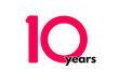 10th year logo and typography
