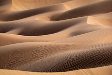 Sand Dunes Detail In The Rub Al Khali Desert, Oman, Middle East