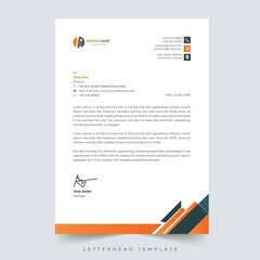 Wall Mural - Modern Letterhead Design Template 