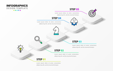 Infographic design template. Creative concept with 5 steps