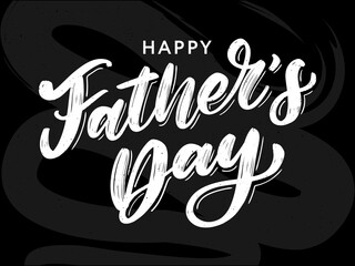 Wall Mural - Happy fathers day. Lettering. Holiday calligraphy text