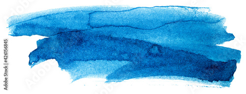 Blue watercolor stain element