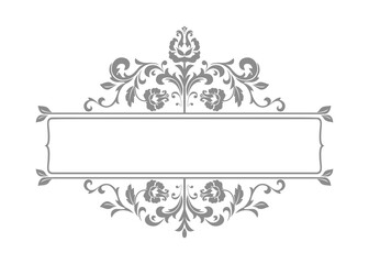 Vintage gray element. Graphic vector design. Damask graphic ornament