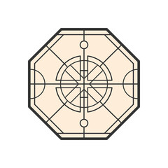 Poster - chinese ornament hexagon