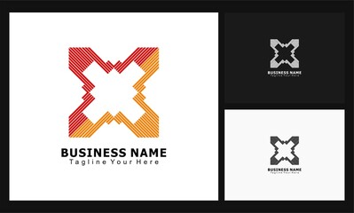 Wall Mural - square business vector logo