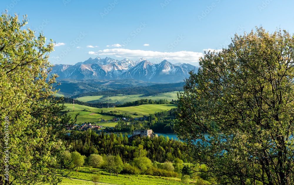 Beautiful spring landscape at Tatra mountains in Poland - obrazy, fototapety, plakaty 