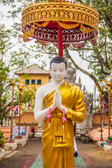 Canvas Print - Vertical shot of Buddha statue in Chiang Rai, Thailand