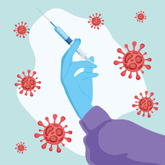 Sticker - covid vaccine syringe