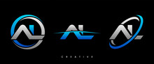 AL Letter Initial Logo Design Template Vector Illustration