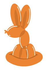 Sticker - rabbit balloon animal