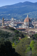 Wall Mural - Beautiful view of the Cathedral of Santa Maria del Fiore in Florence in spring. Italy