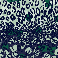 Wall Mural - Abstract animal skin leopard seamless pattern design. Jaguar, leopard, cheetah, panther fur. 