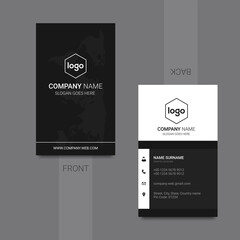 Modern business card modern design vector. Vector illustration.