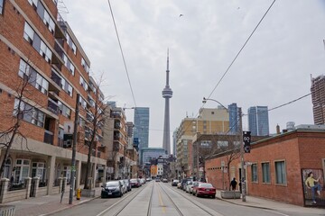 Toronto Canada - 27 March 2015 - McCaul Street in downtown Toronto