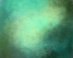 Wall Mural - vintage green rich deep shabby art background with color mixing, blackouts and smudges