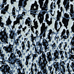 Wall Mural - Abstract animal skin leopard seamless pattern design. Jaguar, leopard, cheetah, panther fur. 