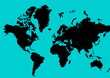 Weltkarte mit blauem Hintergrund