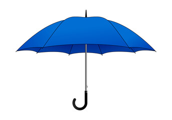 blue umbrella rain protection template on white background, vector file