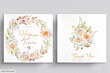 © lukasdedi - watercolor floral wedding invitation card template